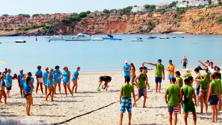 Olympiade  à la plage sur l'île de Majorque