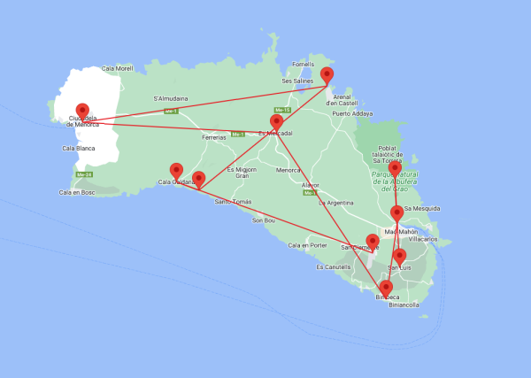 Carte du voyage /images/voyages/carte_autotour_minorque_charme_et_rando_en_bord_de_mer.PNG