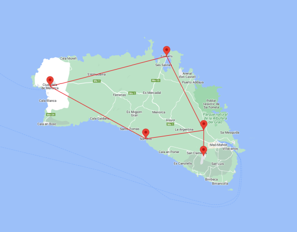 Carte du voyage /images/voyages/carte_circuit_intense_en_VTT____Minorque.PNG
