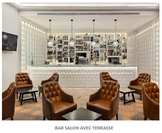 Bar salon avec terrasse