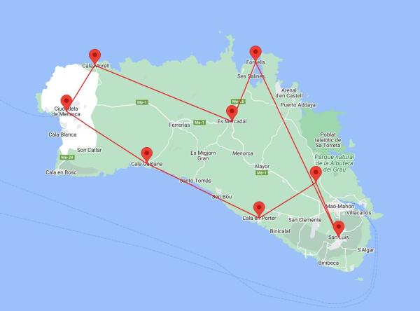 Carte du voyage /images/voyages/Carte_circuit_rando_Minorque_en_famille.JPG