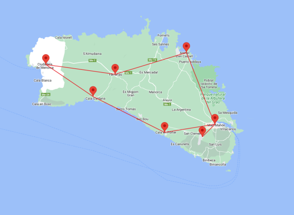 Carte du voyage /images/voyages/carte_VTT_Minorque.PNG